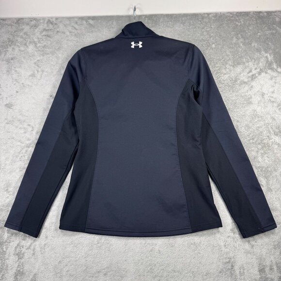 Under Armour Storm Coldgear Infrared Womens S Jacket Navy Zipper Pockets Outdoor - Picture 3 of 11